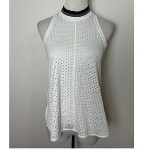 Adidas by Stella McCartney Womens Mesh Tank Top XS White Logo Active Athleisure